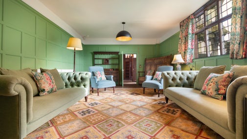 The sitting room at Cwmmau Farmhouse, Herefordshire